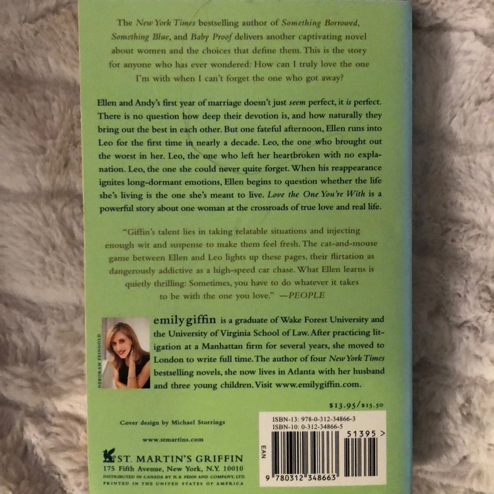 “Love the one you’re with” by: Emily Giffin book - Picture 2 of 2